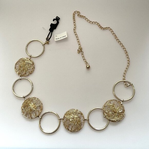 GOLD CIRCLE METAL BELT - Picture 2 of 6